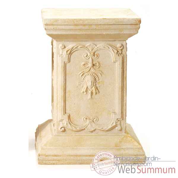 Piedestal et Colonne-Modele Queen Anne Podest, surface marbre vieilli combines avec or-bs1002wwg