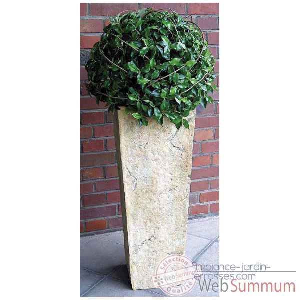 Vases-Modèle Quarry Pedestal Planter, surface rouille-bs2133rst