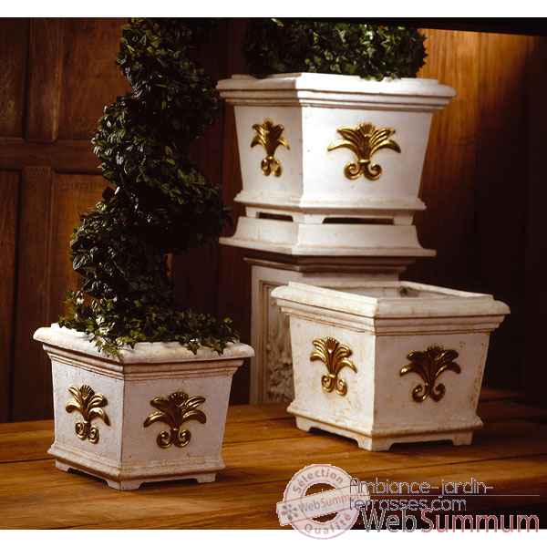 Vases-Modèle Tuscany Planter Box -medium, surface en fer-bs2153iro