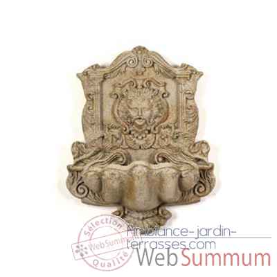 Fontaine-Modele Wind God Wall Fountain, surface pierre romaine-bs2197ros