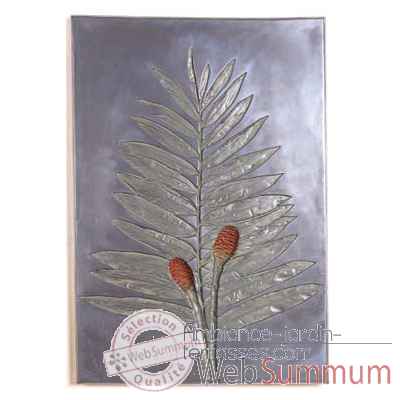 Decoration murale-Modele Torch Ginger Negative Wall Plaque, surface aluminium-bs2309alu