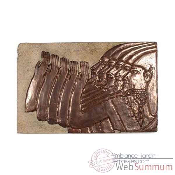 Décoration murale-Modèle Mesopotamia, surface grès avec bronze-bs2312sa/nb