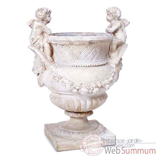 Vases-Modele Cherub Urn, surface rouille-bs3060rst