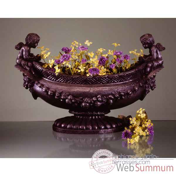 Vases-Modele Cherub Oval Bowl, surface rouille-bs3063rst