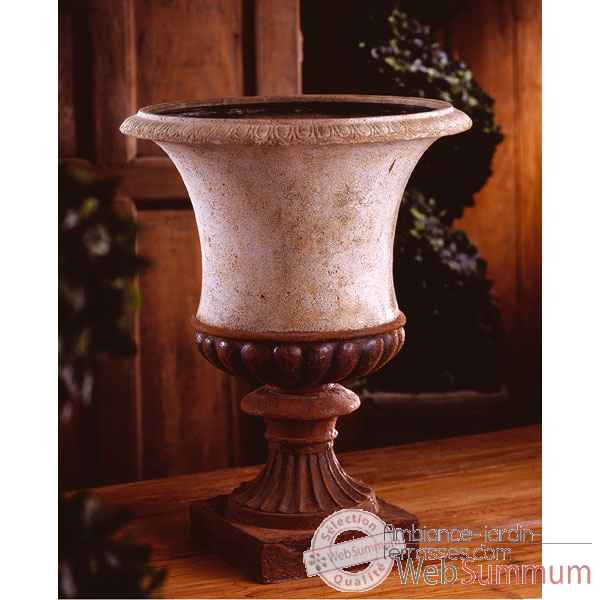 Video Vases-Modele Ascot Urn, surface pierre romaine-bs3097ros