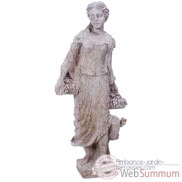 Sculpture-Modèle Goddes of Autumn, surface pierres granite-bs3134gry