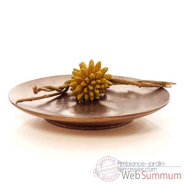 Vases-Modele Koan Dish, surface bronze nouveau-bs3221nb