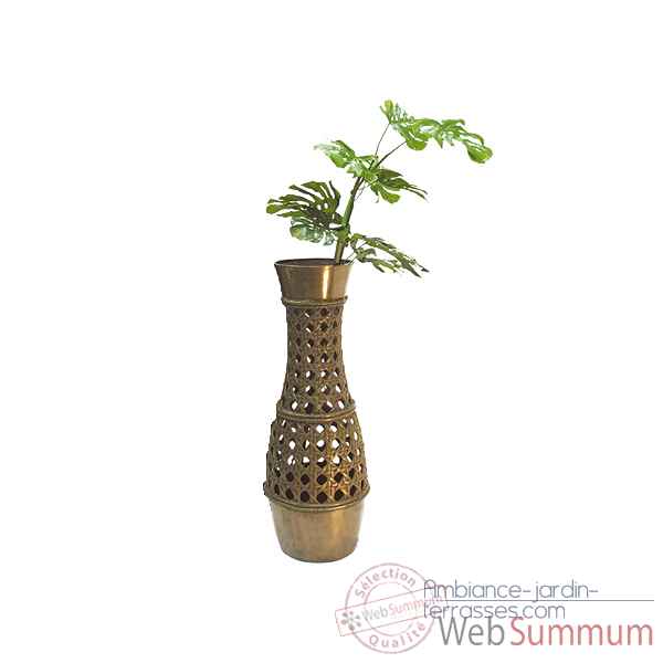 Video Vases-Modele Cebu Vase, surface bronze avec vert-de-gris-bs3260vb