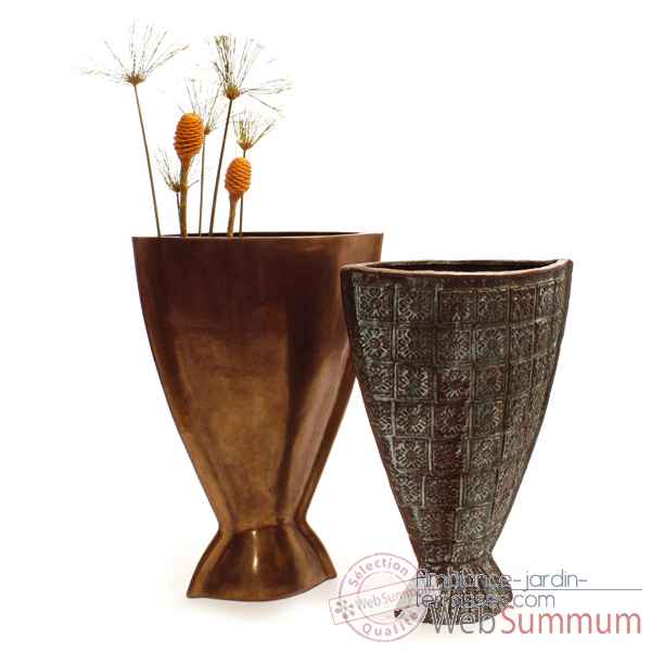 Vases-Modèle Hito Vase, surface bronze nouveau-bs3262nb