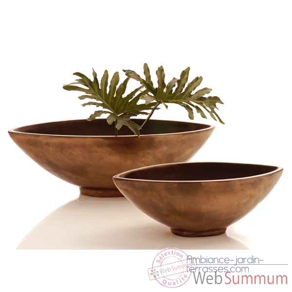 Vases-Modèle Mata Bowl Large, surface bronze nouveau-bs3266nb