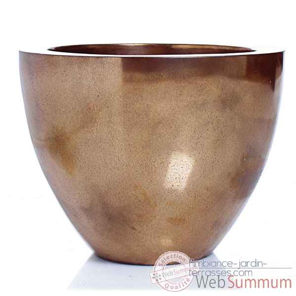 Vases-Modèle Karan Planter, surface aluminium-bs3325alu