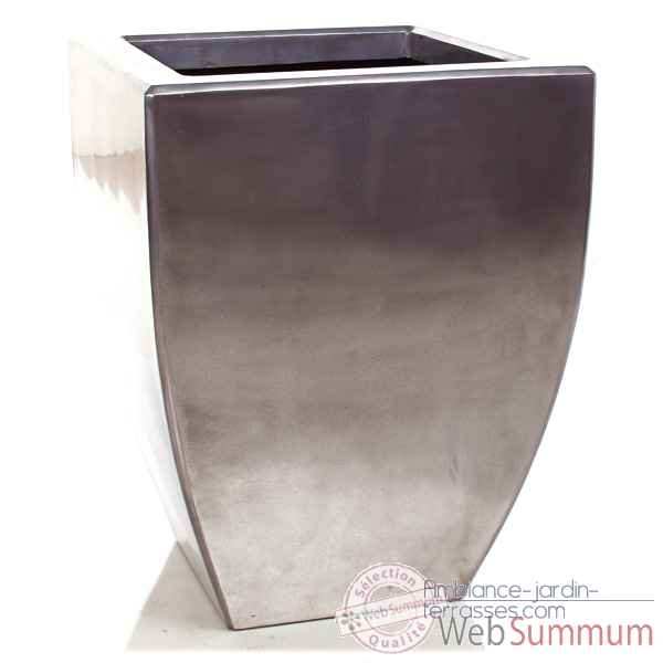 Vases-Modèle Kobe Planter, surface aluminium-bs3326alu