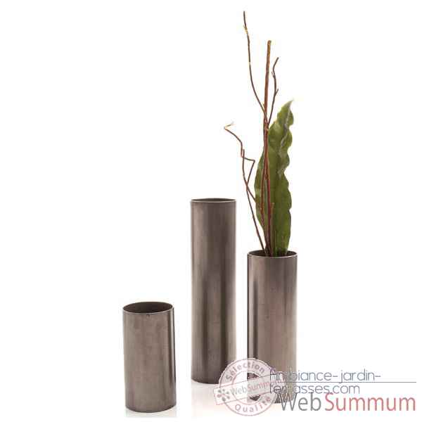 Video Vases-Modele Cylinder Vase Large, surface en fer-bs3343iro