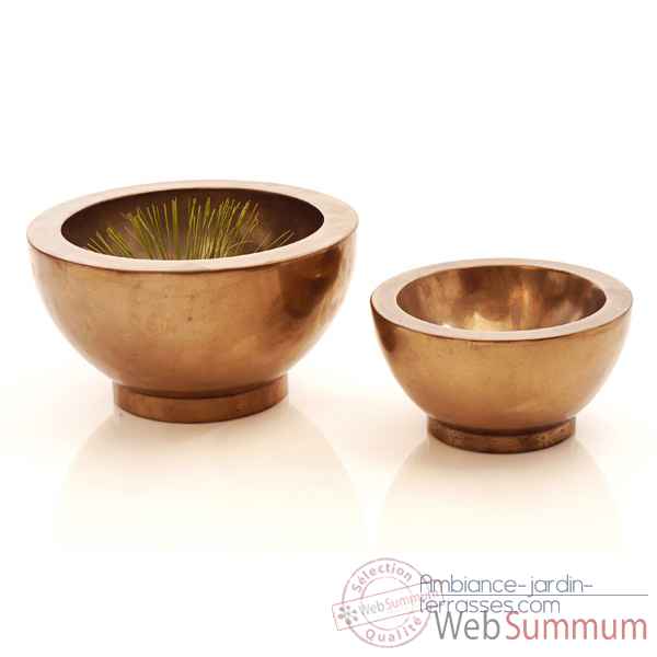 Vases-Modèle Paso Bowl Small, surface bronze nouveau-bs3347nb