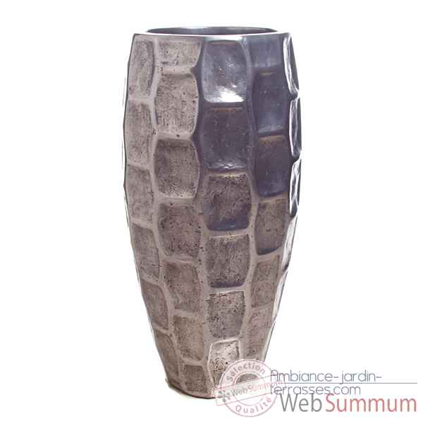 Video Vases-Modele Mando Vase, surface aluminium-bs3354alu