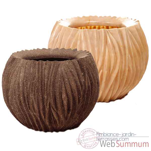 Video Vases-Modele Alon Bowl, surface pierre noire-bs3413lava