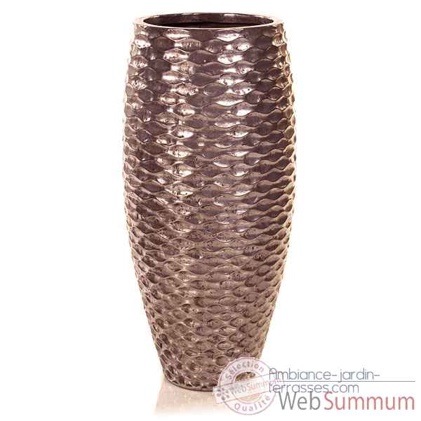 Video Vases-Modele Flamenco Vase, surface aluminium-bs3433alu