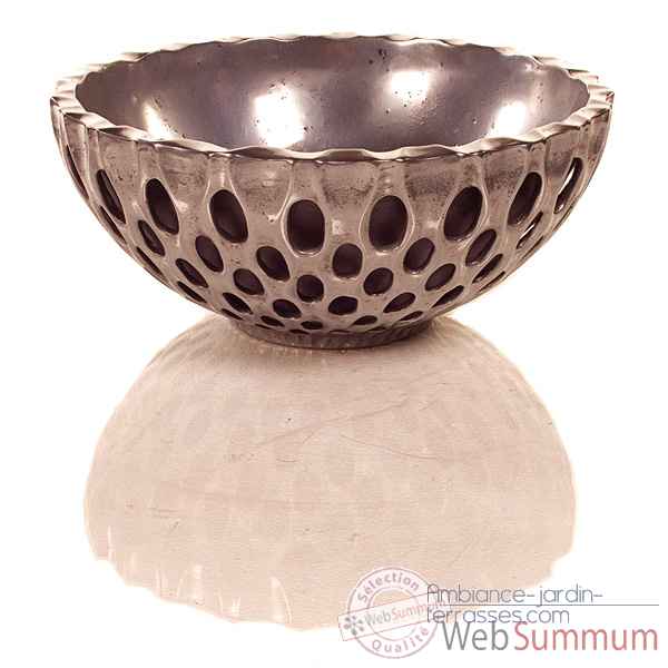 Vases-Modèle Coral Bowl, surface aluminium-bs3439alu