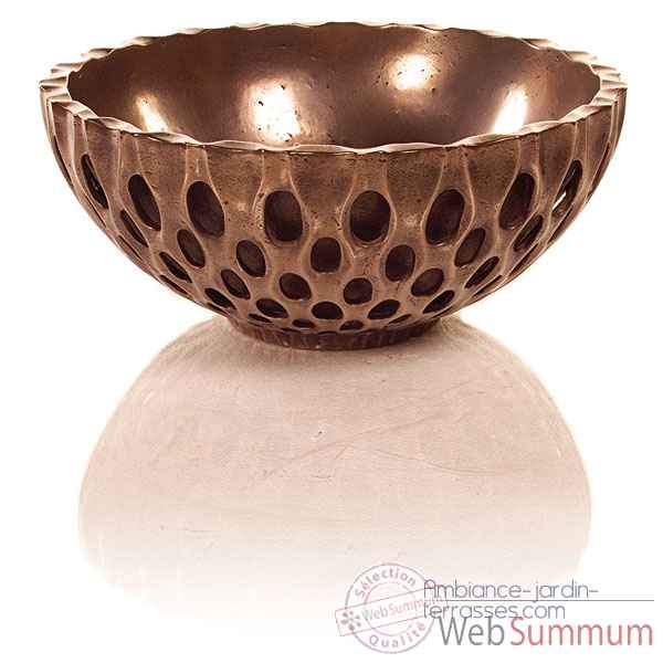 Video Vases-Modele Coral Bowl, surface bronze nouveau-bs3439nb/brown