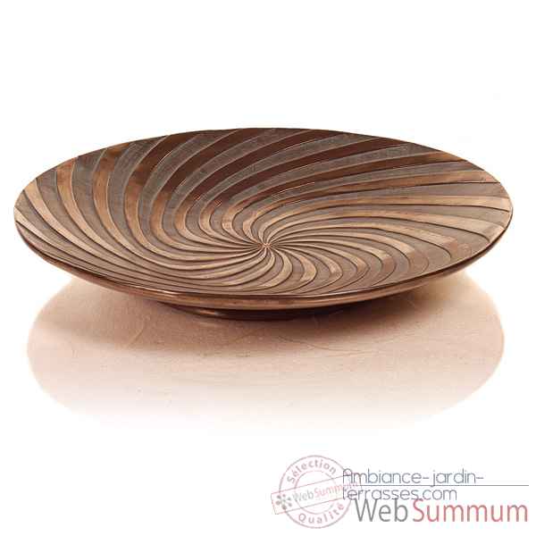 Vases-Modèle Turbo Dish, surface bronze nouveau et vert-de-gris-bs3449nb/vb