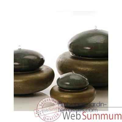 Fontaine Heian Fountain small, granite et bronze -bs3364gry -vb