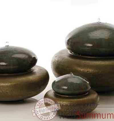 Video Fontaine Heian Fountain medium, granite et bronze -bs3365gry -vb