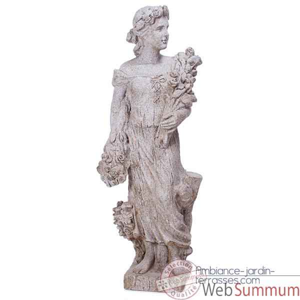 Sculpture Goddes of Spring, pierres granite -bs3133gry