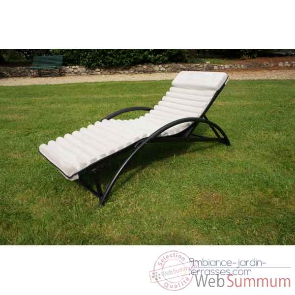 Bain de soleil gym-futon coussin beige Chalet Jardin -35-900639