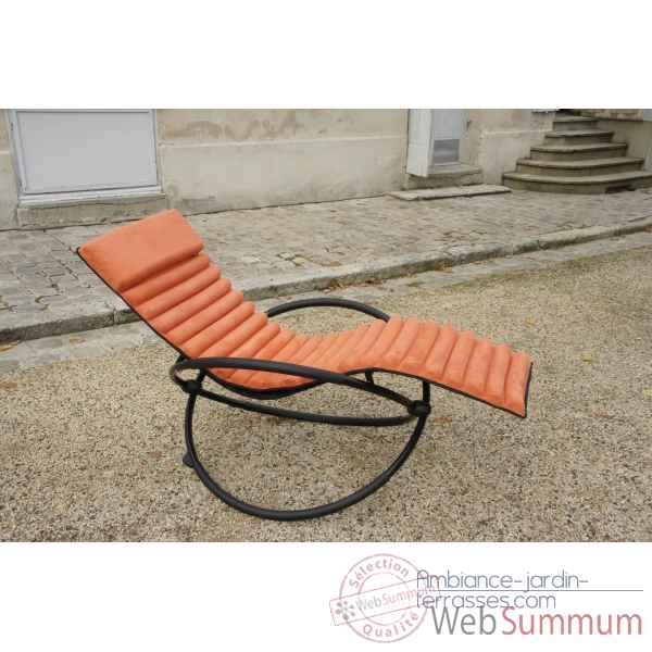 Bain de soleil swing-futon coussin terracotta Chalet Jardin -35-901087