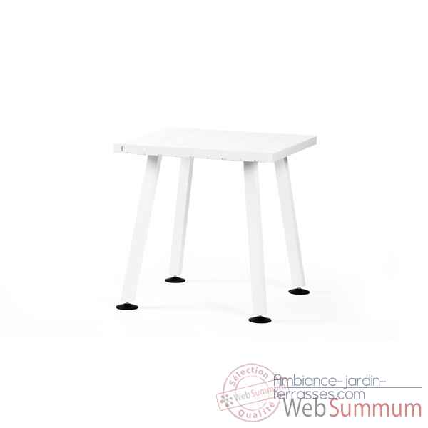 Table bar marina cadre en acier laque blanc + plateau de table en fibre de verre blanc Extremis -MTA5W0072