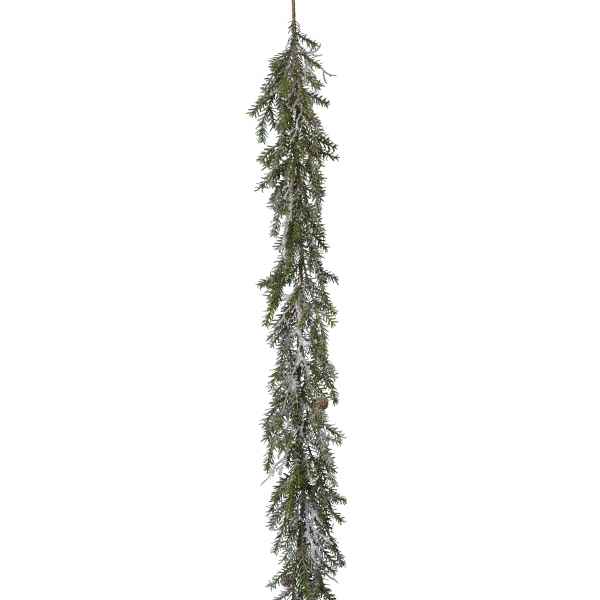 Guirlande taxus avec branches glacees 180 cm Kaemingk -685082