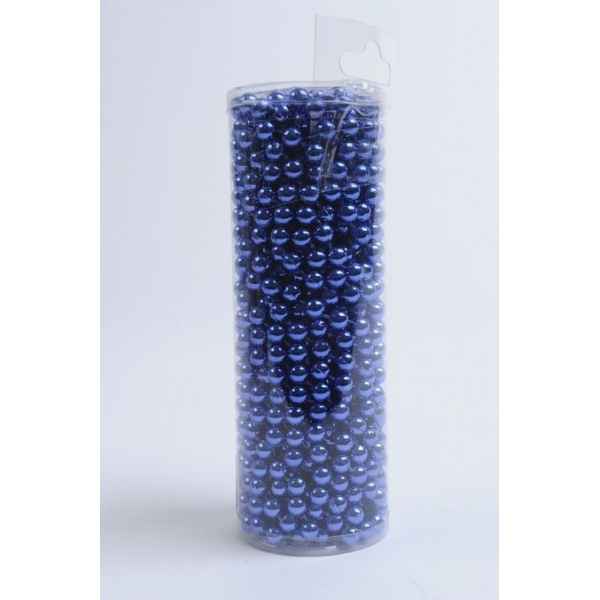 Guirlande de perles plastique bleu cobalt Kaemingk -648