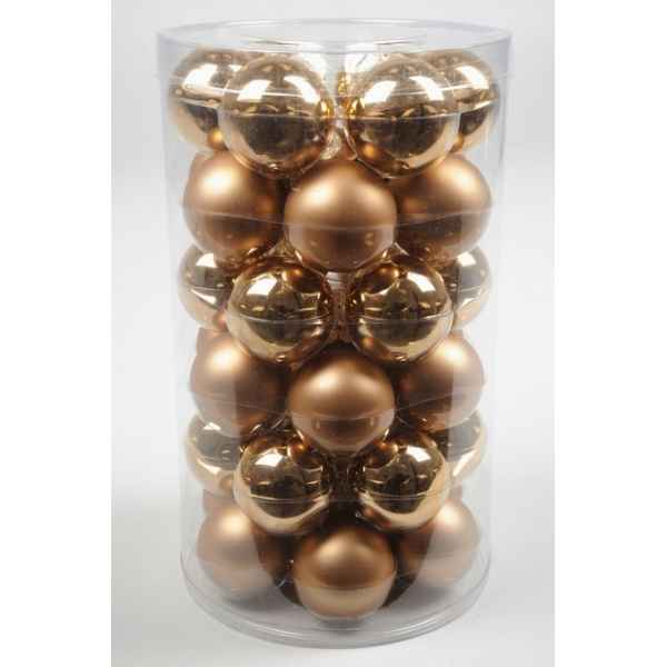 Mini-boules en verre brill-mat 40 mm amande Kaemingk -10424