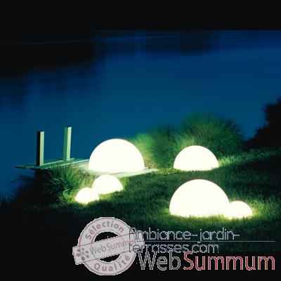 Lampe ronde Sound socle a enfouir granite Moonlight -mslmbgglmsl350