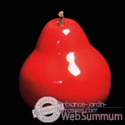 Poire rouge brillant glace Bull Stein - diam. 38 cm indoor