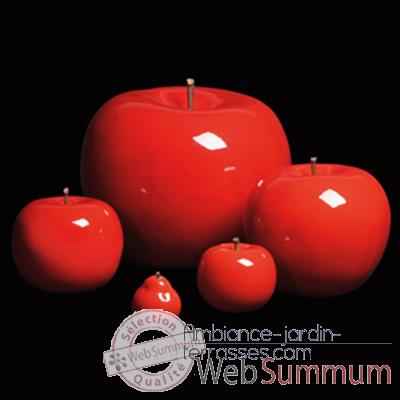 Pomme rouge brillant glace Bull Stein - diam. 75 cm indoor