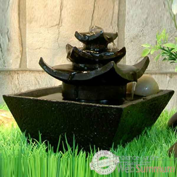 Fontaine d\'interieur en resine temple Produits Zen -SCFR PF5