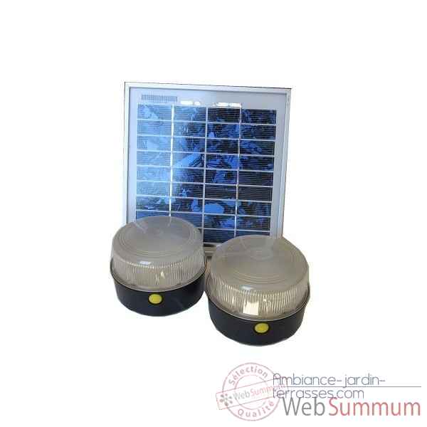 Kit solaire 3w + 2 lampes soltys Solariflex -SOL2E