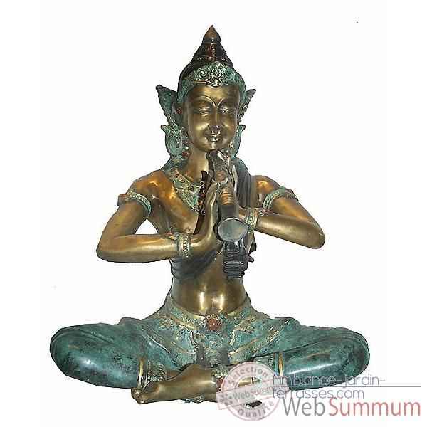 Statuette danseuse Thai en bronze -BRZ258-73