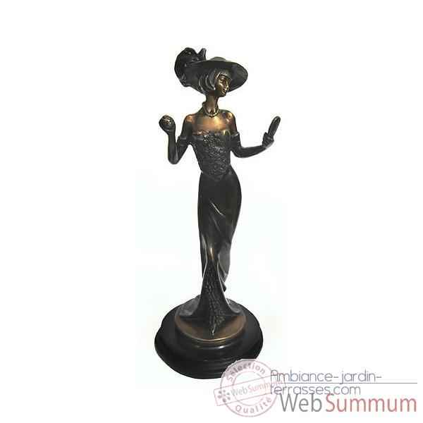 Statuette femme Europeenne en bronze -BRZ407
