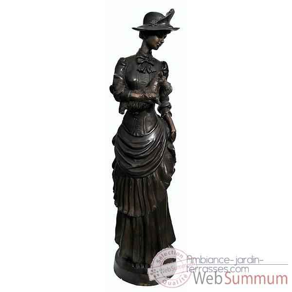 Statuette femme Europeenne en bronze -BRZ742