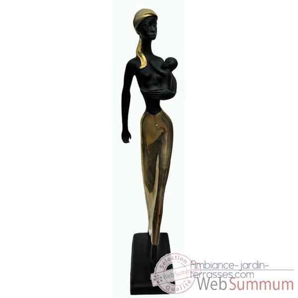 Statuette femmes africaine en bronze -BRZ54
