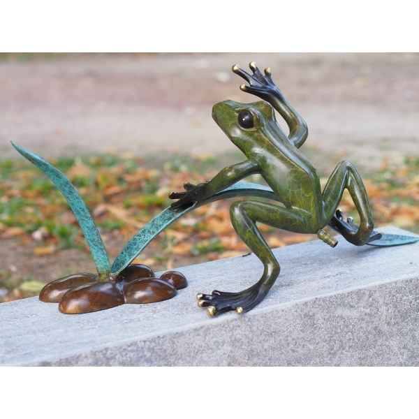 Grenouille entre roseaux fontaine Thermobrass -AN1936BR-HP-F