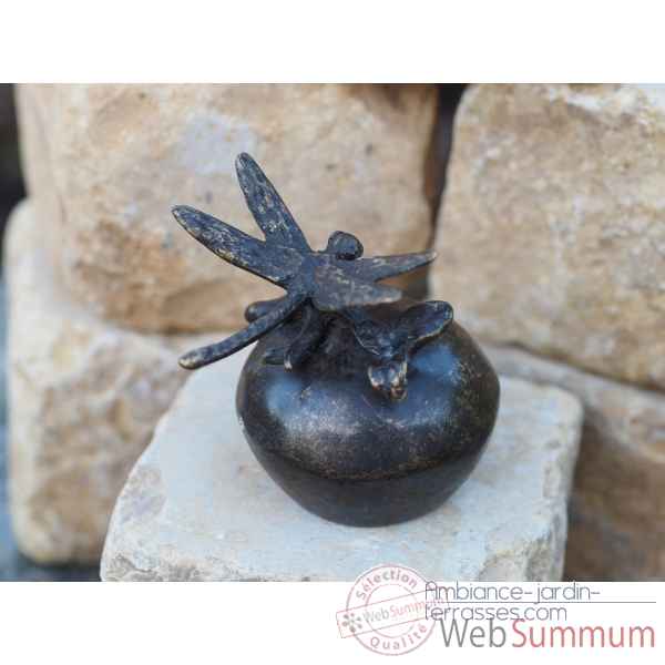 Petite urne avec libellule Thermobrass -FV0419BRW-B