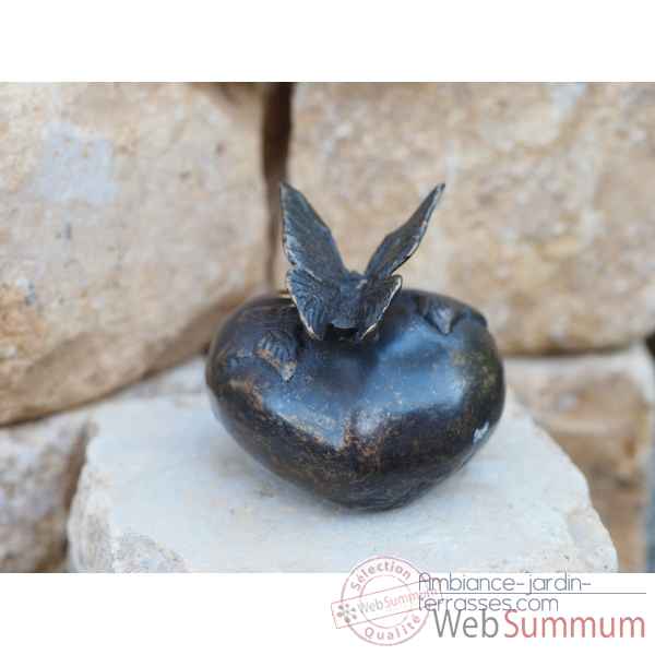 Petite urne avec papillon Thermobrass -FV0369BRW-B