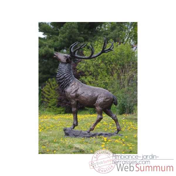 Sculpture alces en bronze thermobrass -b67010