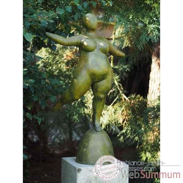 Sculpture grosse femme en bronze thermobrass -b91100