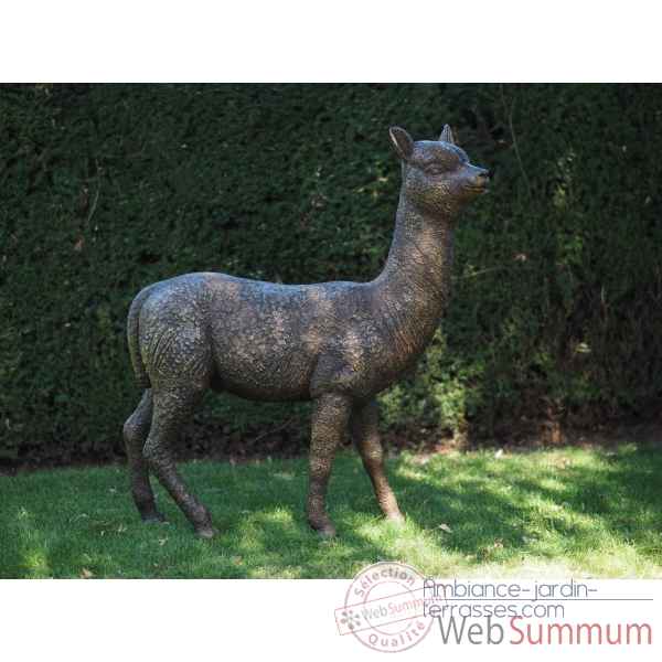 Statue bronze alpaga -B1384