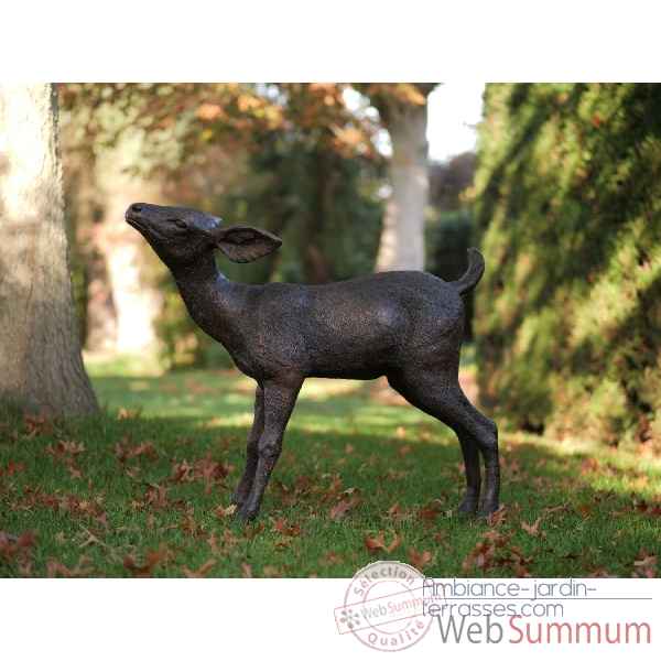 Statue bronze bebe cerf -B47236