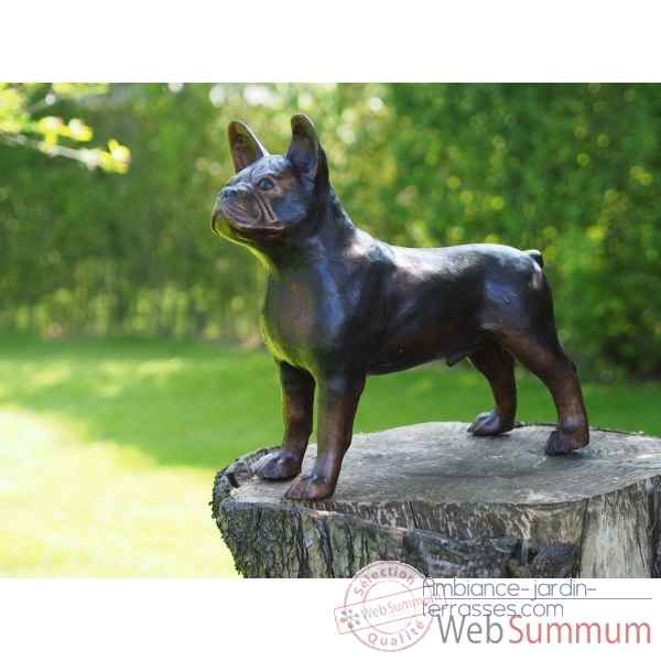 Statue bronze chien bulldog -B94566